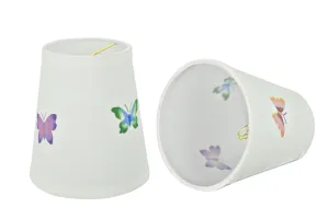 # 32441-X Small Hardback Empire Shape Chandelier Clip-On Lamp Shade Set of 2, 5, 6,and 9, Transitional Design in White, 5" bottom width (3 1/2" x 5" x 5 1/2")