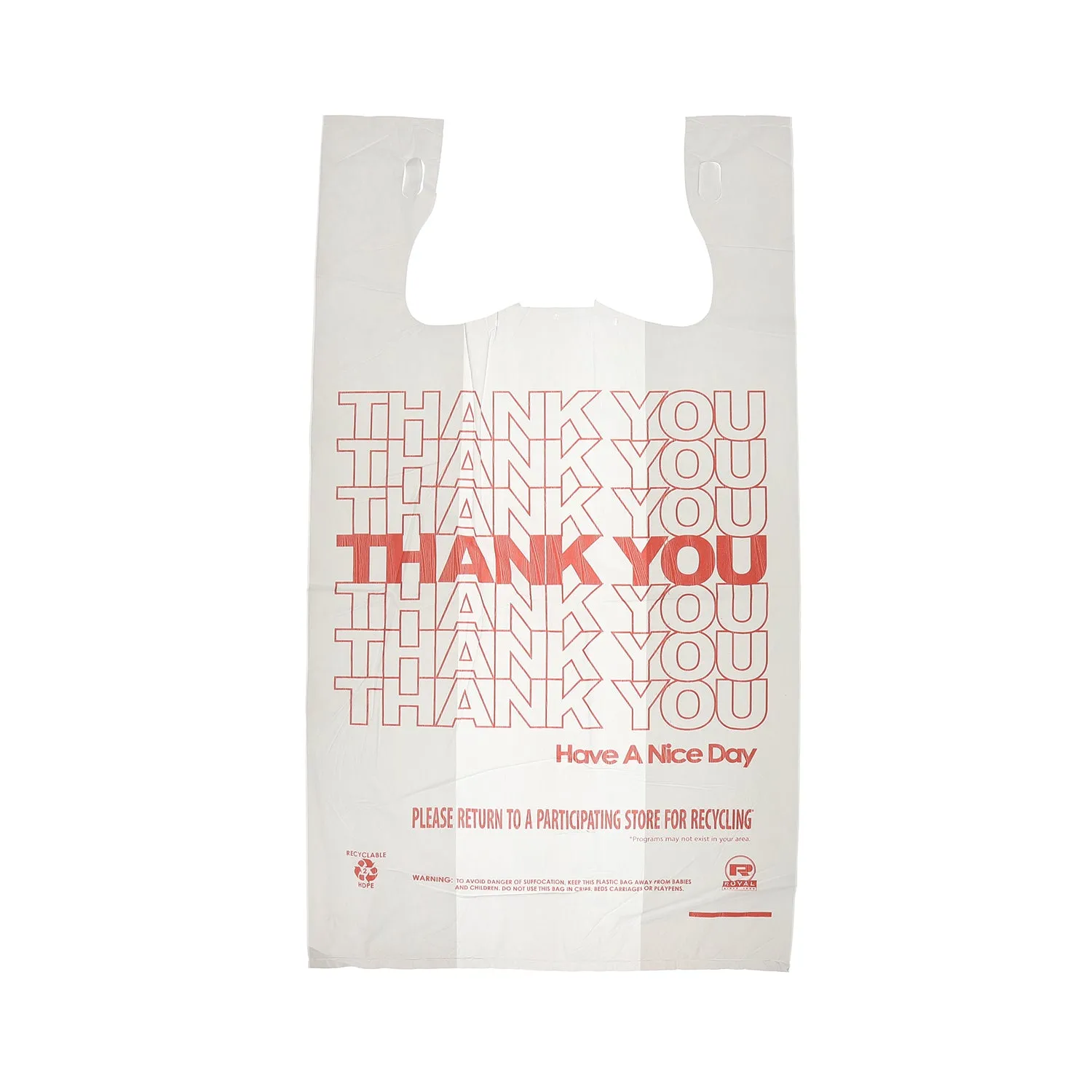 11.5" x 6.5" x 21" 1/6 Thank You Bags, Pack of 1,000