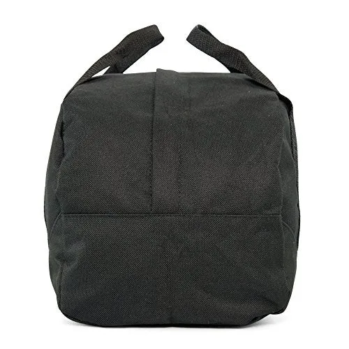 12" Mini Two Tone Duffle Bag (Black) Small