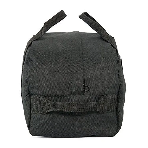 12" Mini Two Tone Duffle Bag (Black) Small