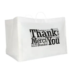 22" x 14" x 15" Rigid Handled Multilingual Shopping Bags, Case of 50