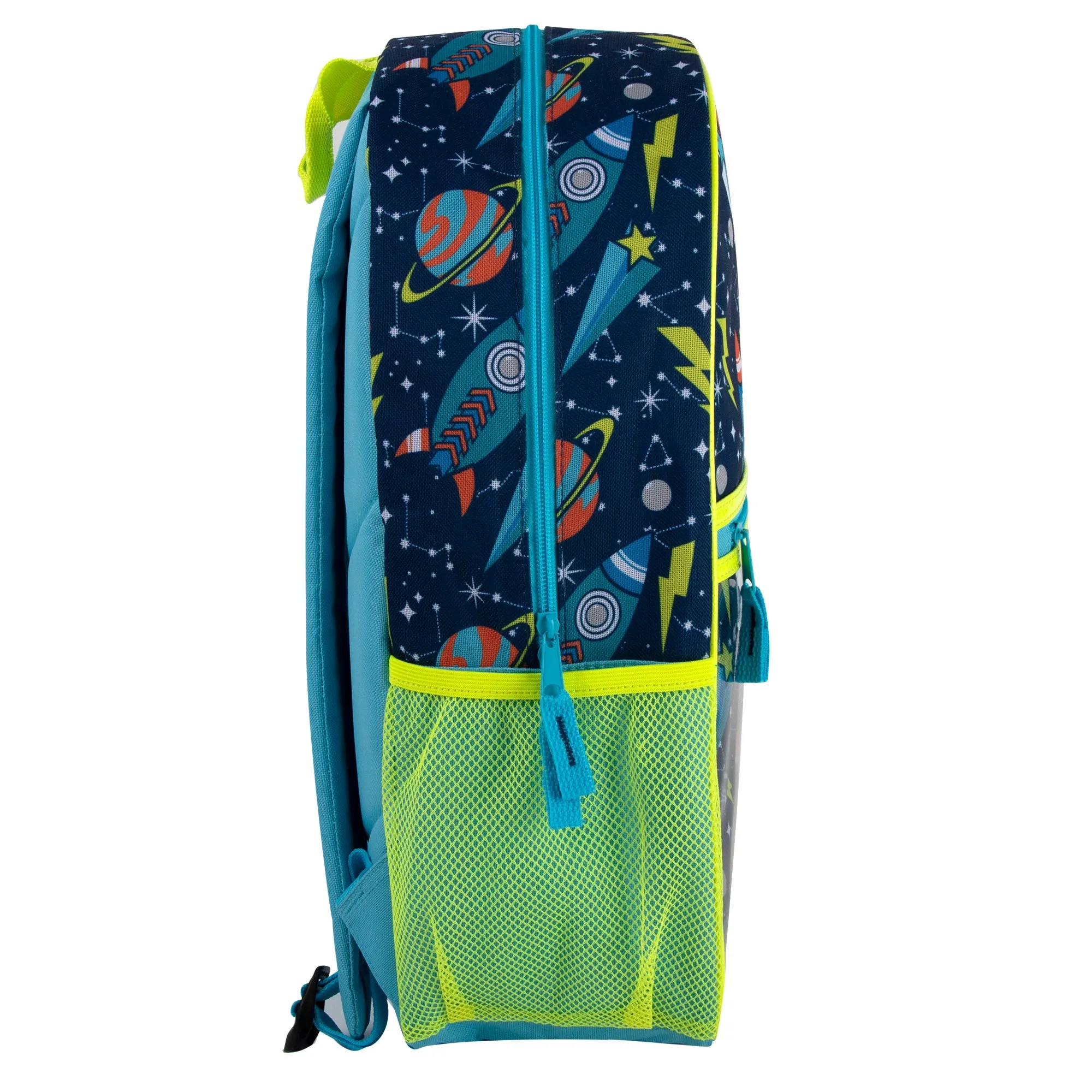 43cm Printed Backpack with 8 Piece School Kit 20L Capacity - Outer Space Themed