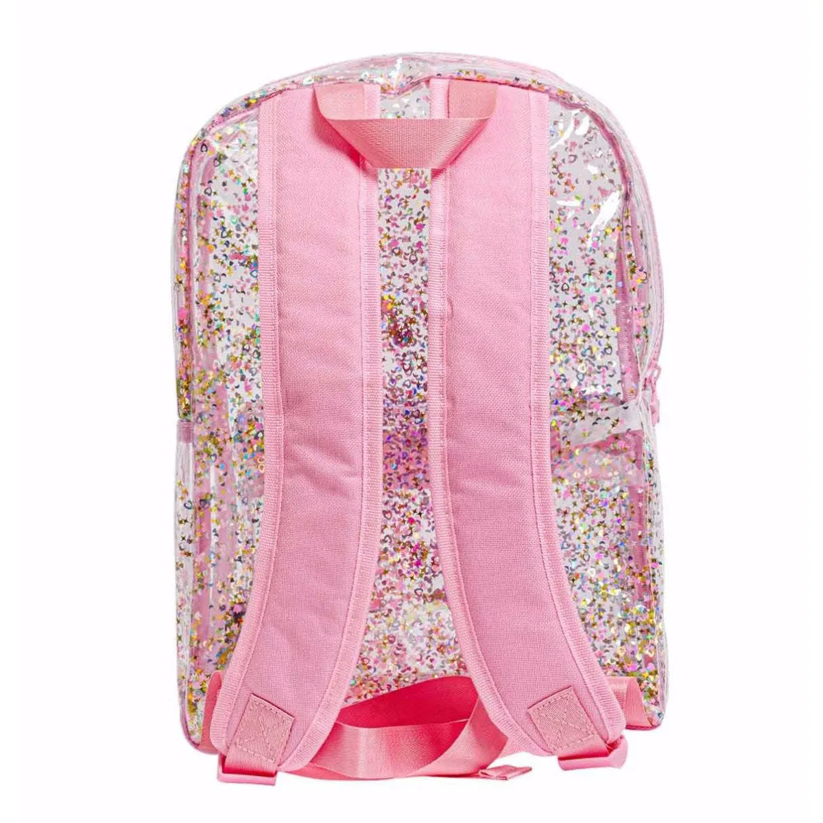 A Little Lovely Company Backpack Glitter - Transparent/Pink