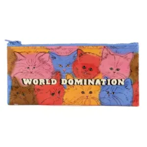 Blue Q Recycled Pencil Case - World Domination