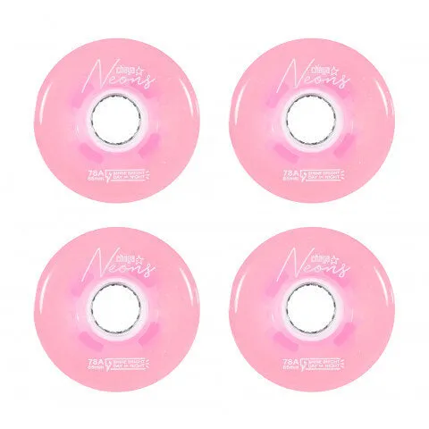 Chaya Light Up Quad Wheels - Neon Pink