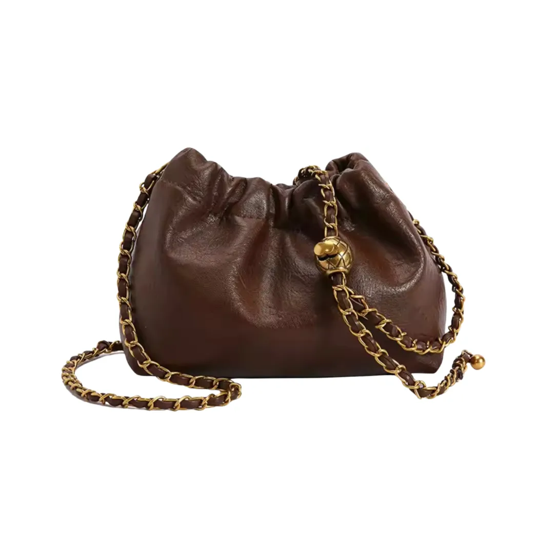 Crossbody Ball Chain Crossbody (Brown)