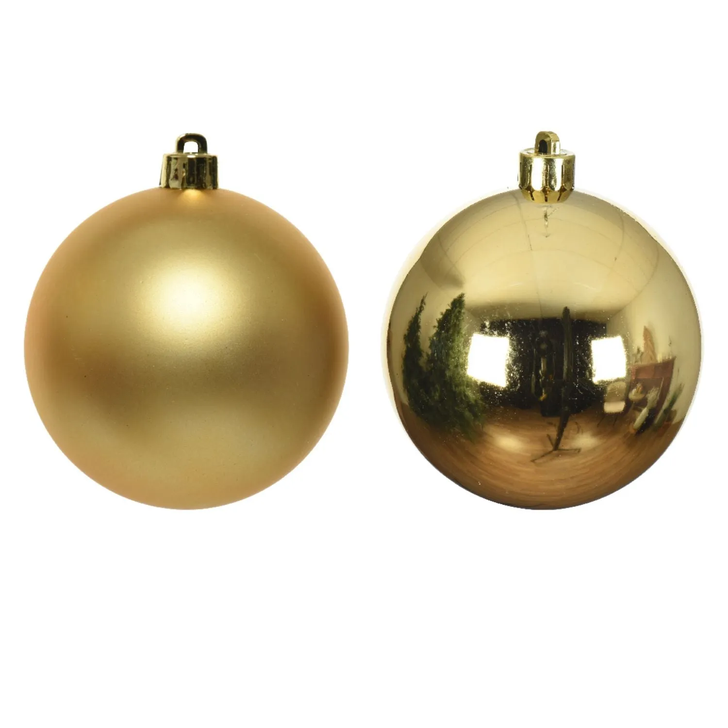 Decoris 6cm Light Gold Shatterproof Baubles (Set of 12) - 021830