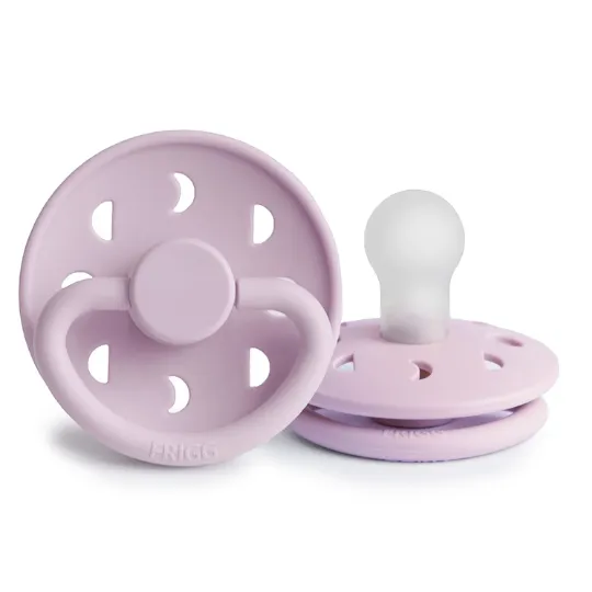 Frigg Pacifier Moon Phase Soft Lilac -Silicone Size 2