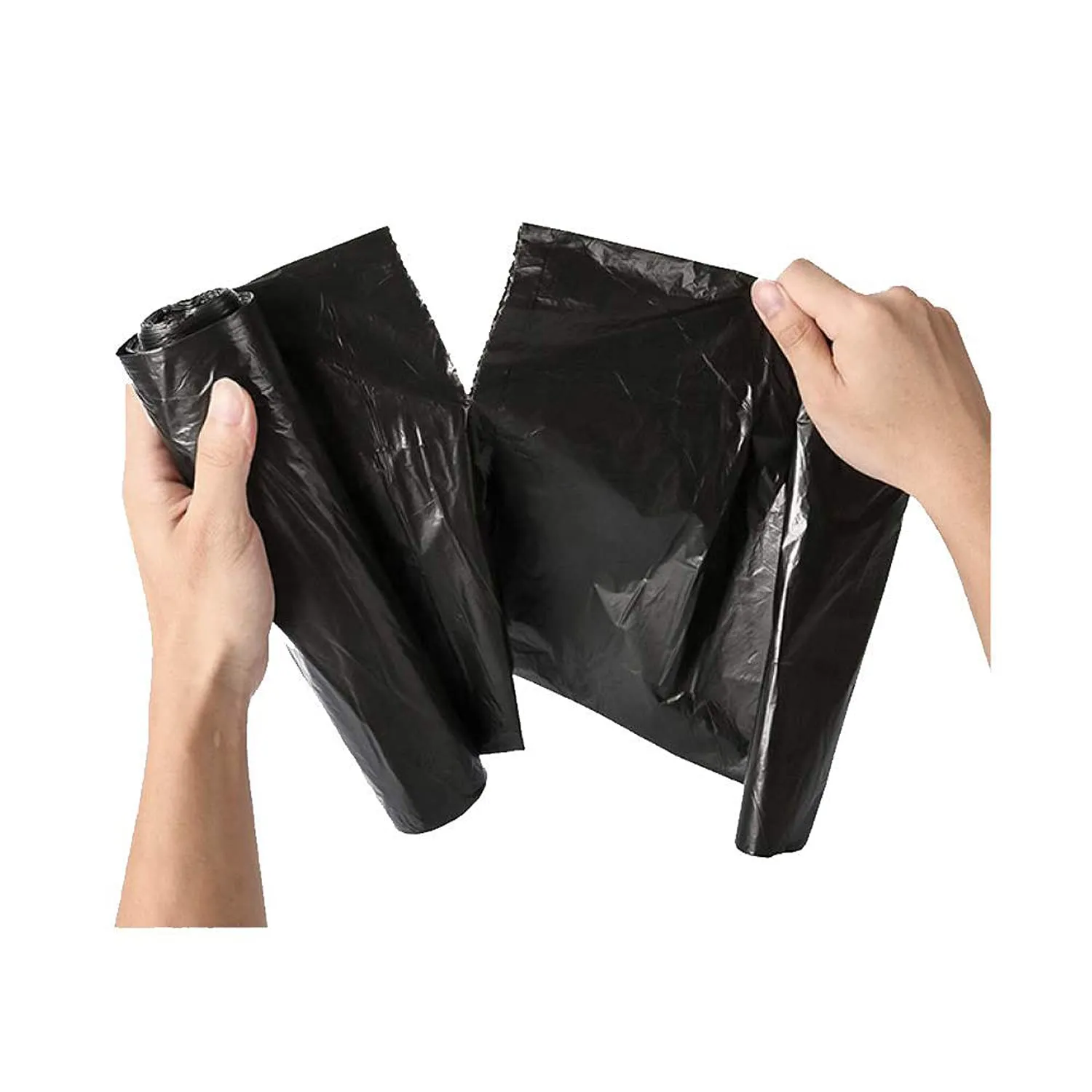 Heart Home Small 300 Biodegradable Garbage Bags, Dustbin Bags, Trash Bags For Kitchen, Office, Warehouse, Pantry or Washroom, 17x19 Inches (Black)-HS41HEARTHH24018