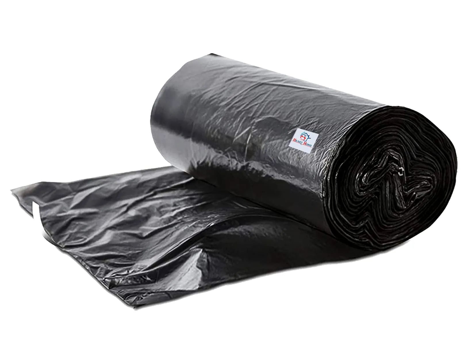 Heart Home Small 300 Biodegradable Garbage Bags, Dustbin Bags, Trash Bags For Kitchen, Office, Warehouse, Pantry or Washroom, 17x19 Inches (Black)-HS41HEARTHH24018