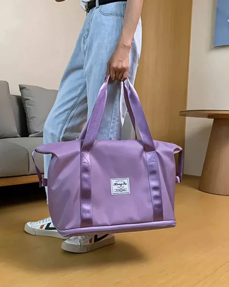 High-capacity double-layer wet separation travelling bag