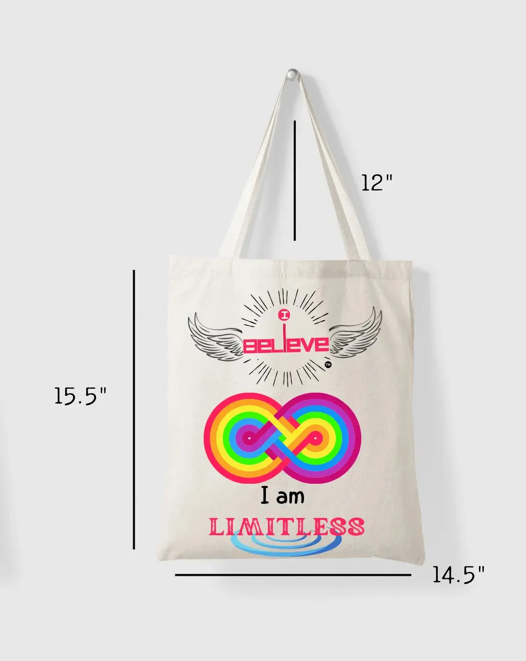 I Believe in Being Limitless  Daily Thaila -  Canvas Reusable Bags