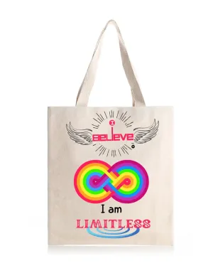 I Believe in Being Limitless  Daily Thaila -  Canvas Reusable Bags