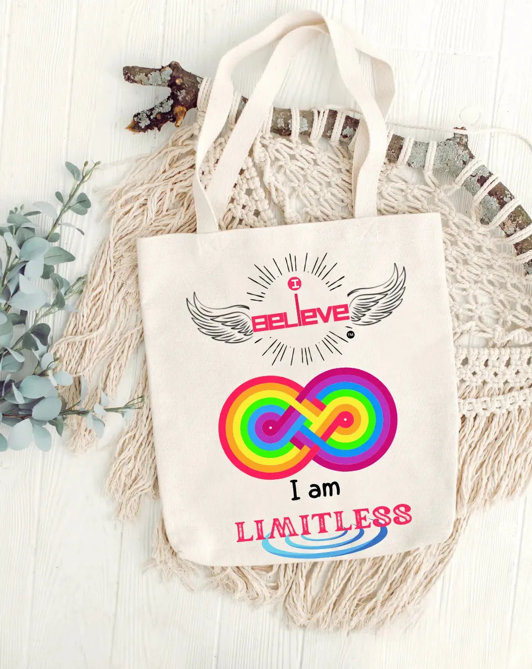 I Believe in Being Limitless  Daily Thaila -  Canvas Reusable Bags