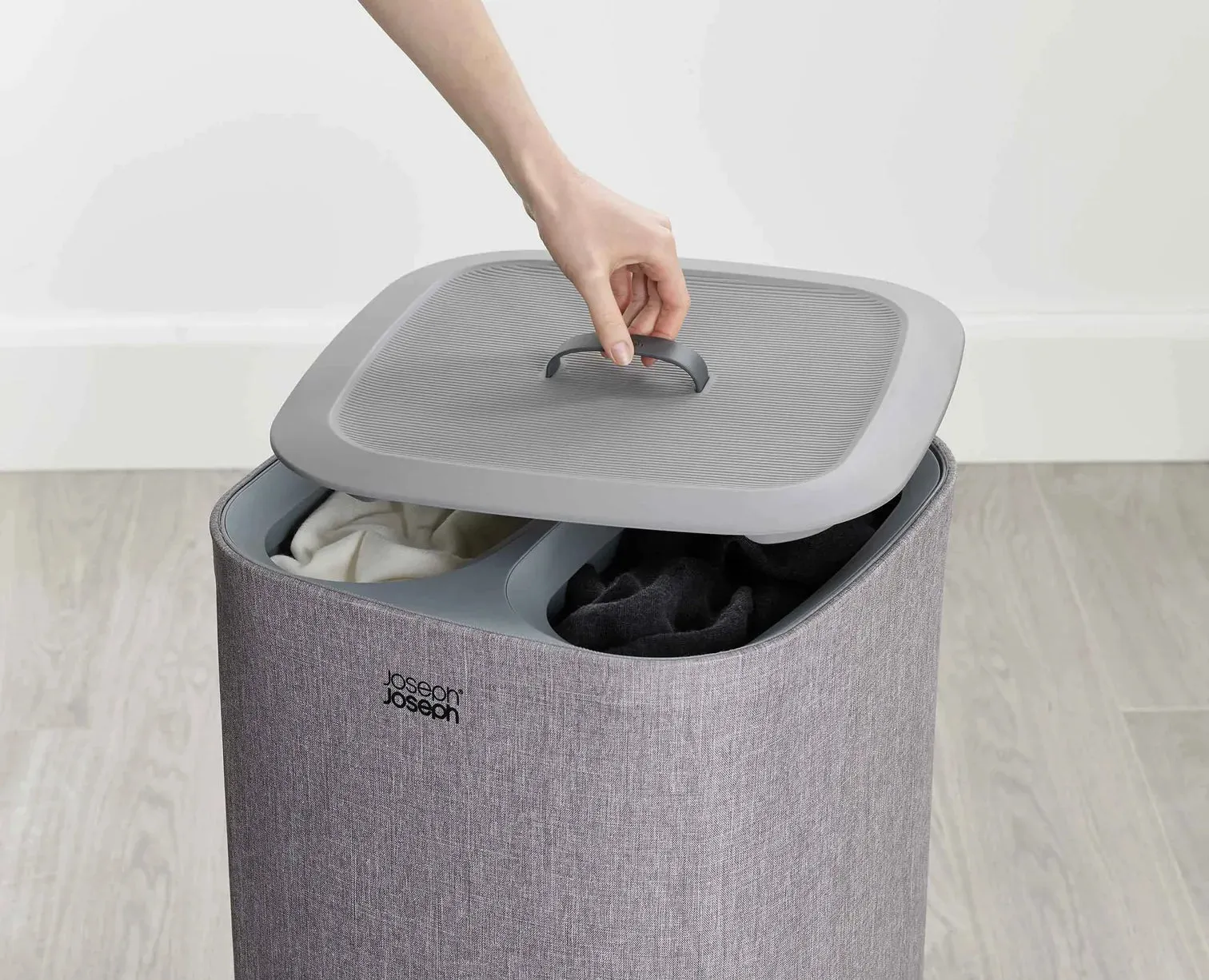 Joseph Joseph, Tota 60L Easy-Empty Laundry Basket, Grey