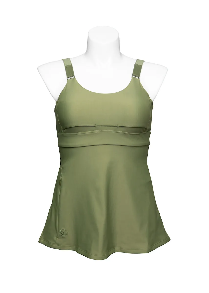 Journey Hands Free Pumping Tank | Olive