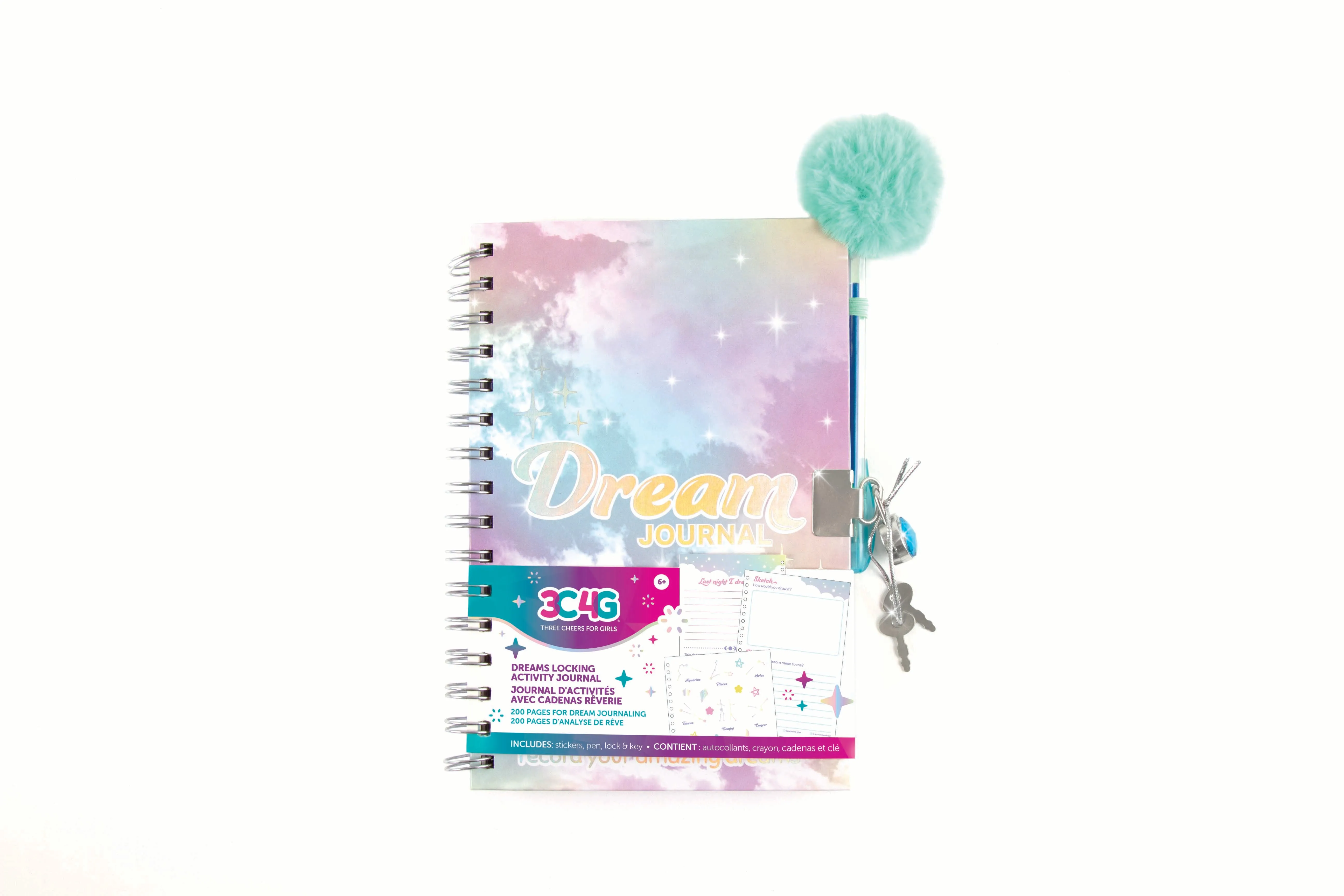 Make It Real Three Cheers For Girls Holowave Dreams Locking Activity Journal