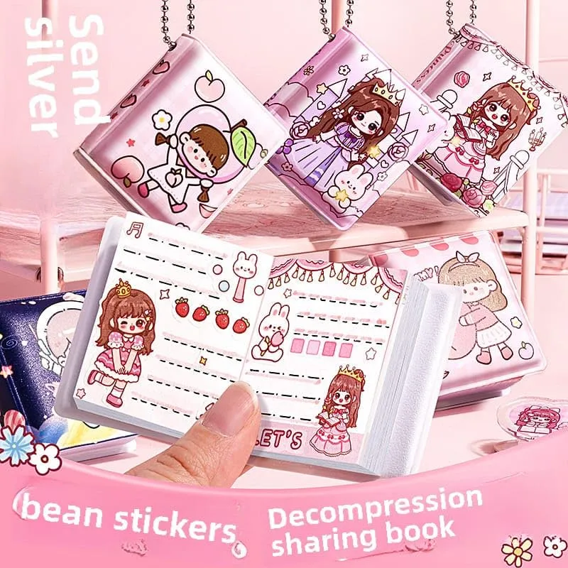 Mini Diary for Kids with Writable Paper and Decorative Stickers