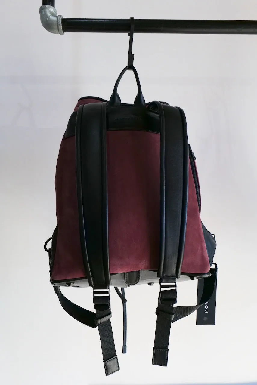 MORPHOSIX LUX UTILITY LEATHER BAG BURGUNDY