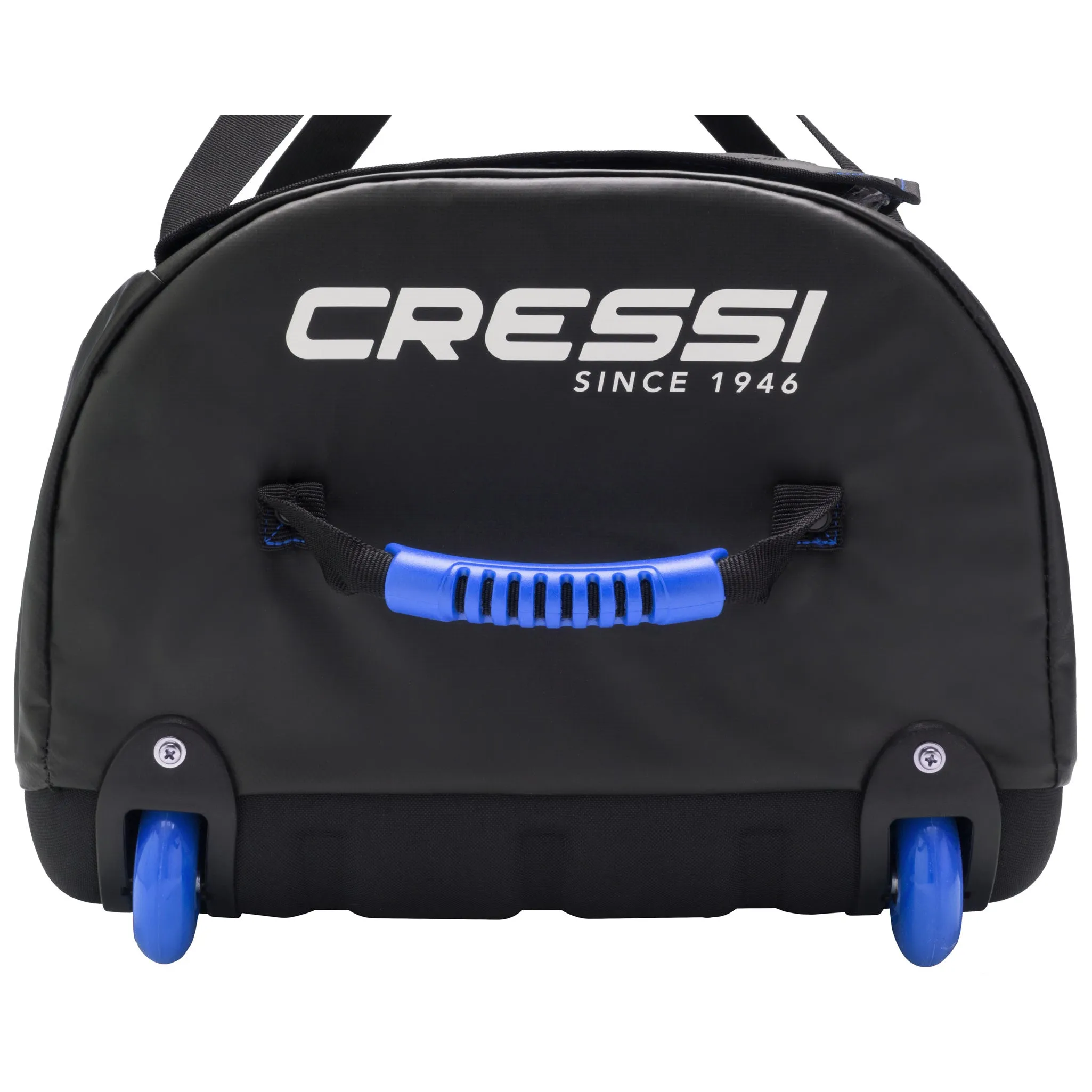 Open Box Cressi Tuna Dry Wheeled Bag - Black/Blue