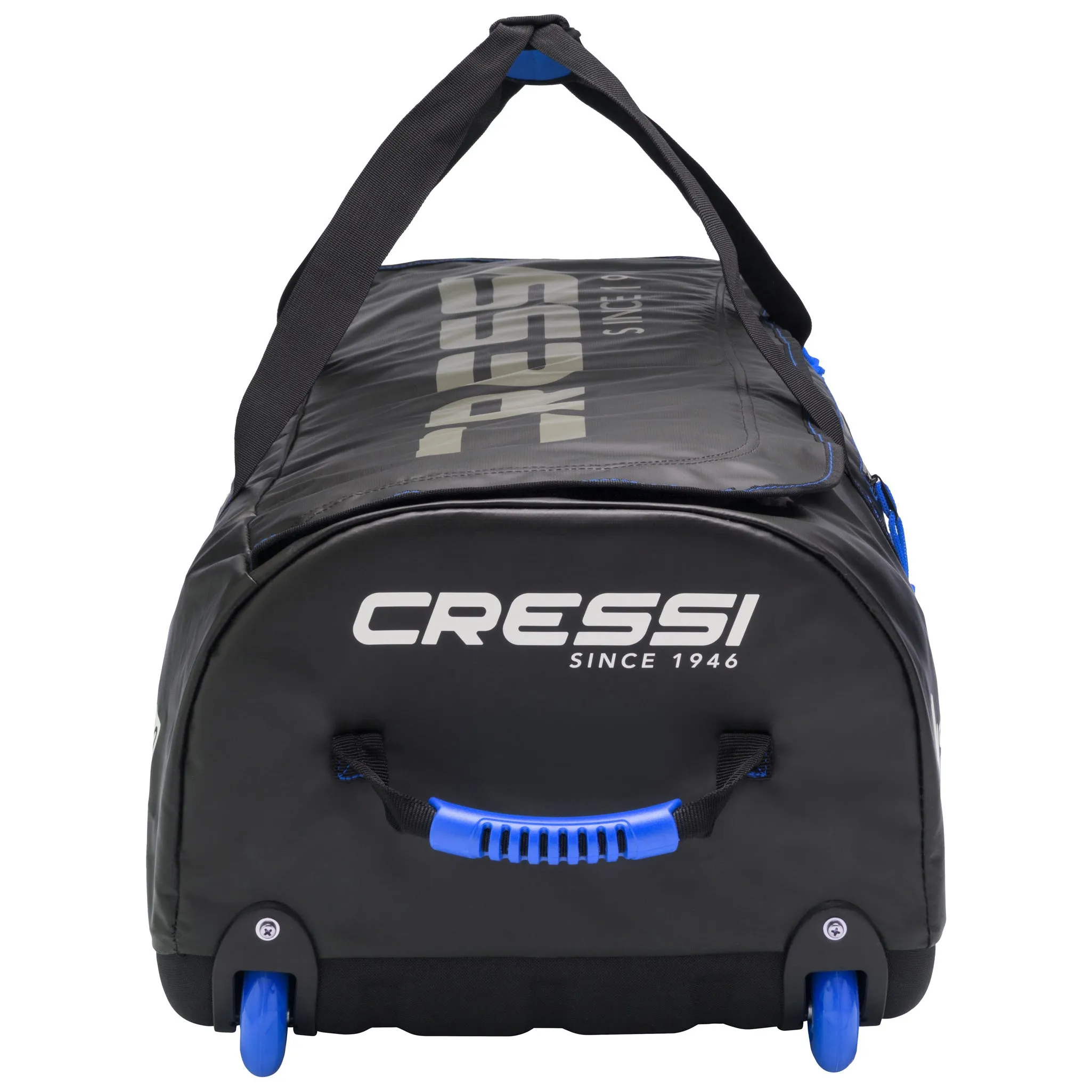 Open Box Cressi Tuna Dry Wheeled Bag - Black/Blue