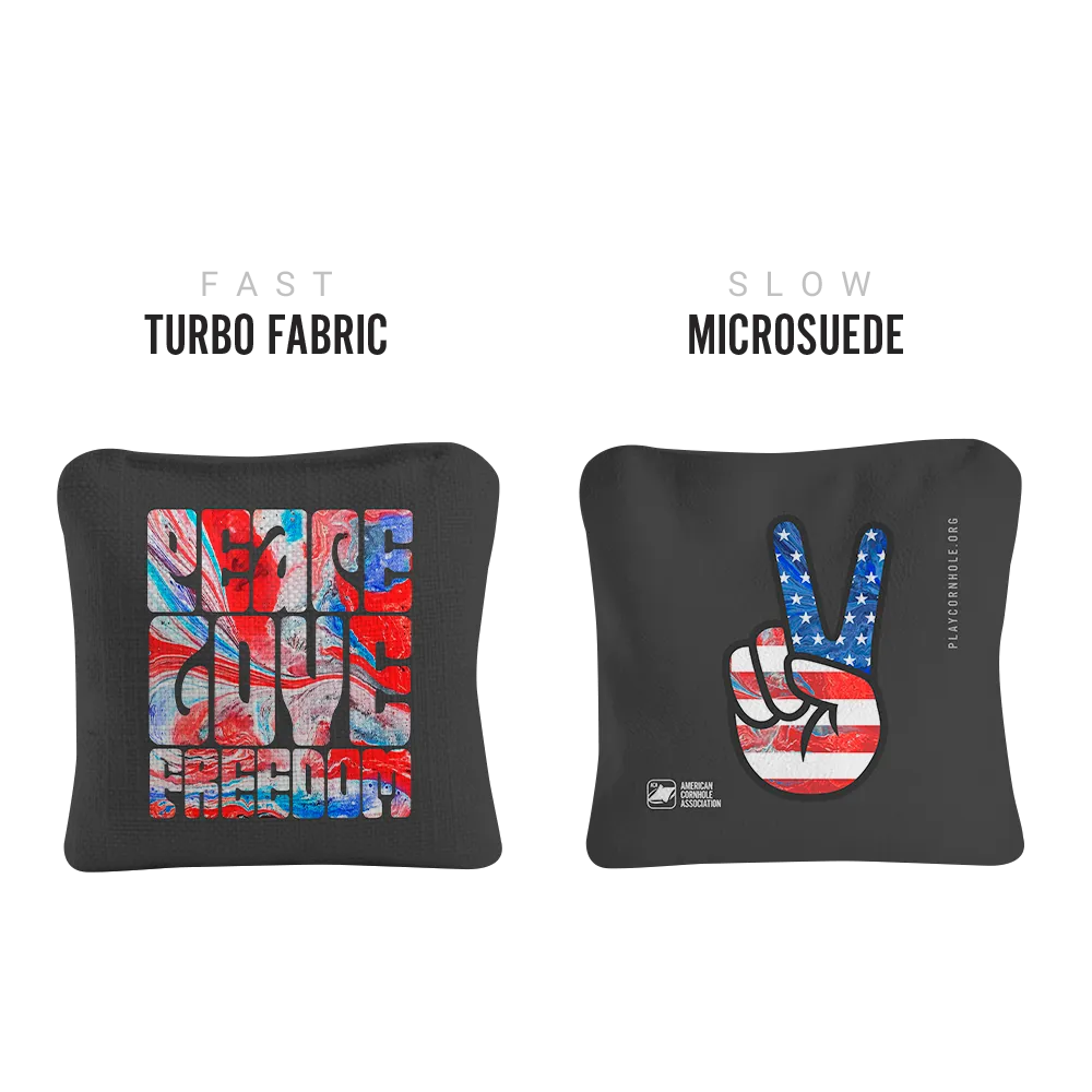 Peace Love Freedom Synergy Pro Cornhole Bags