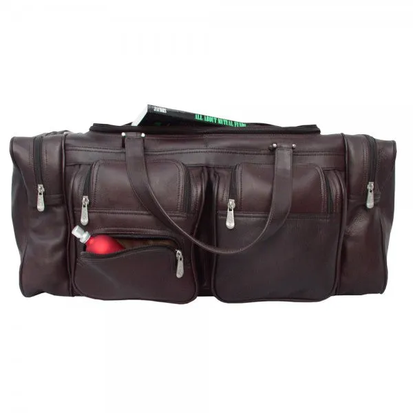 Piel Leather 24" Duffel Bag with Pockets