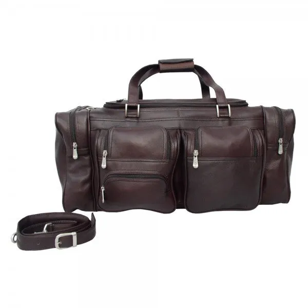 Piel Leather 24" Duffel Bag with Pockets