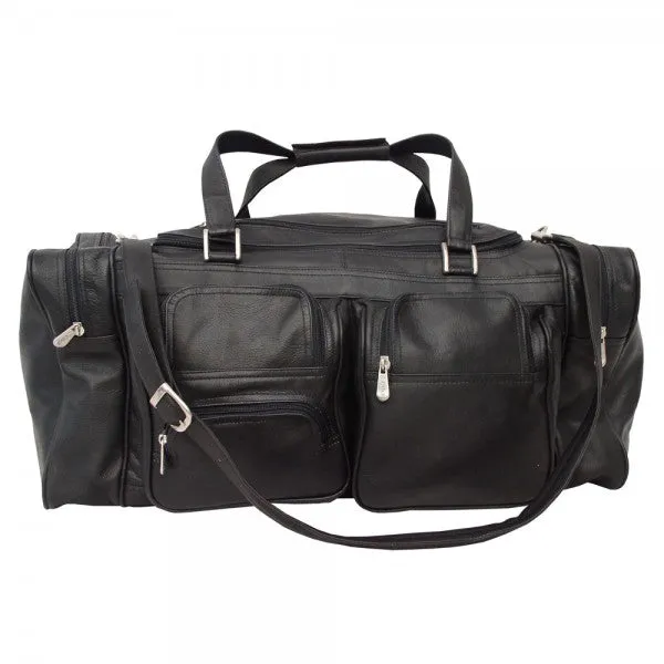 Piel Leather 24" Duffel Bag with Pockets