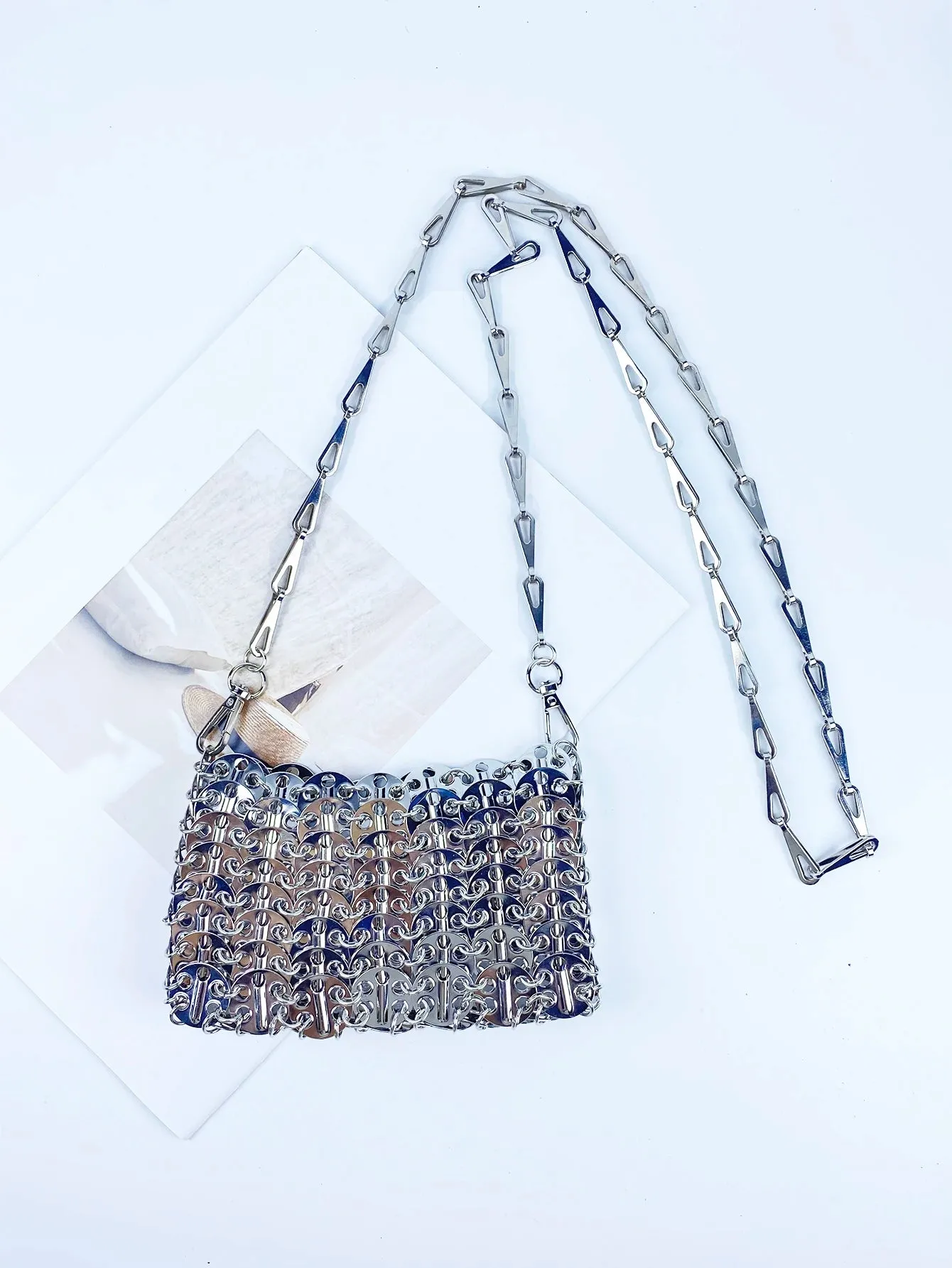 Pre Order:  Bright Metal Sheet Crossbody Bag