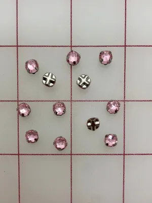 Rhinestones - 30SS Czech Bright-Cut Rose Montees Light Pink 12-Pack