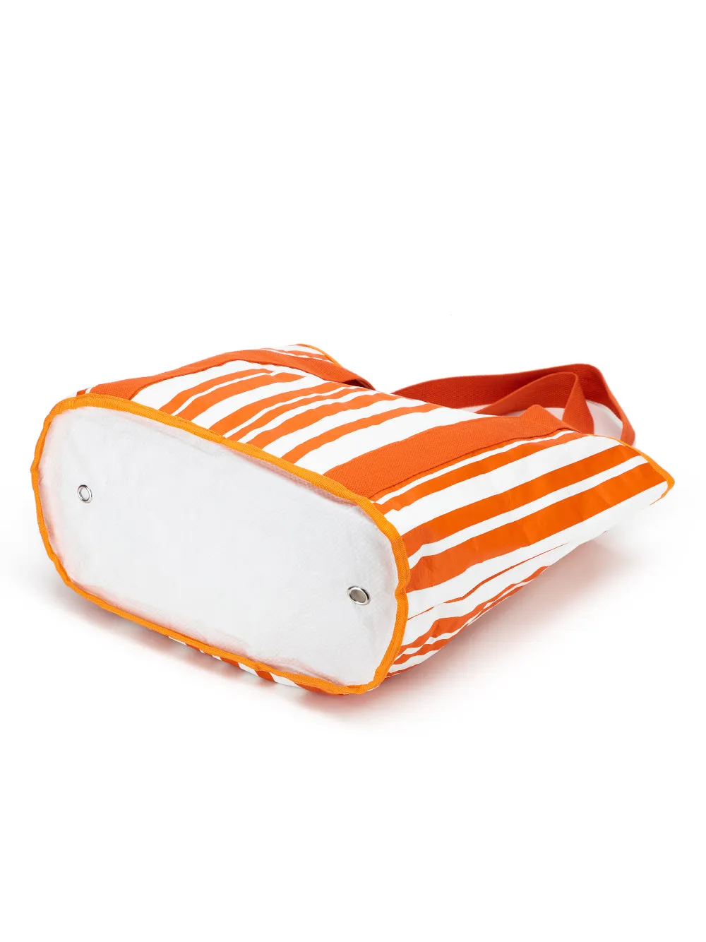 Sabbia Beach Bag Small - Orange Stripe