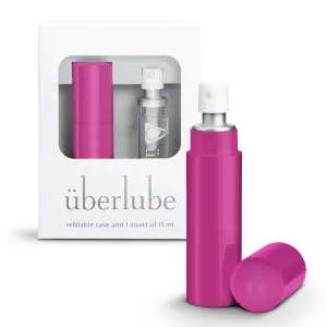 Uberlube Luxury Silicone Lubricant GOOD TO GO TRAVELER Set Hot Pink