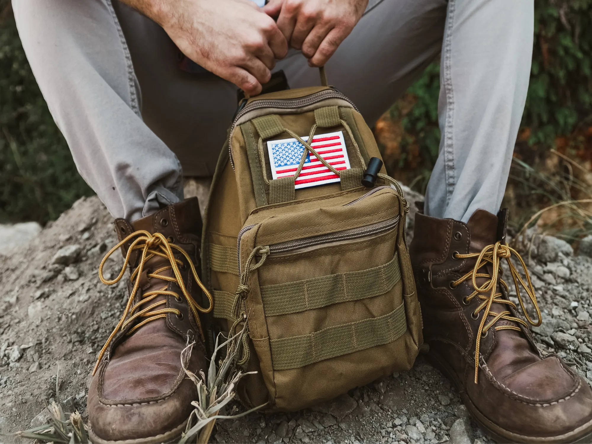 USA Flag Patch with Velcro Backing