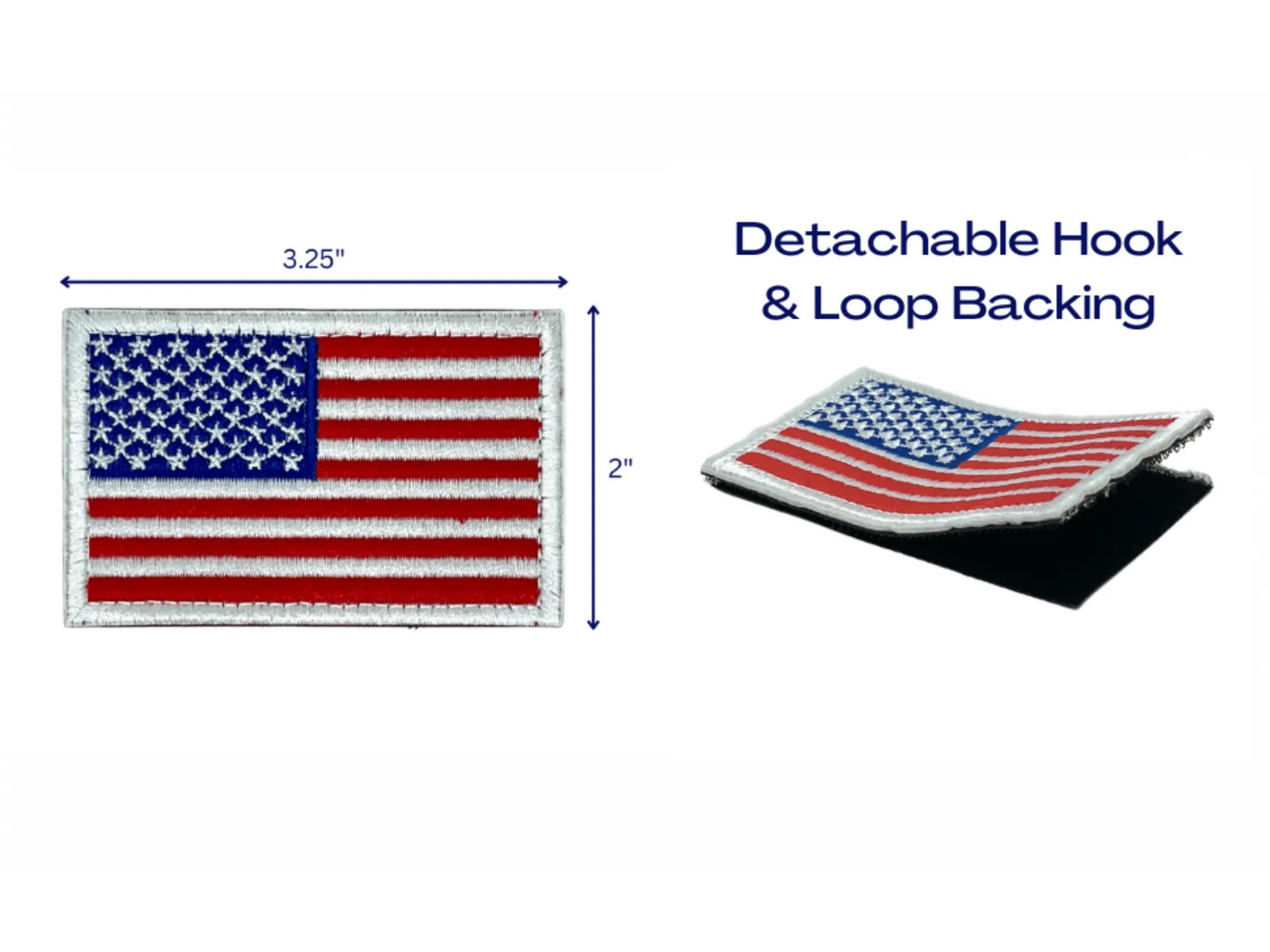 USA Flag Patch with Velcro Backing