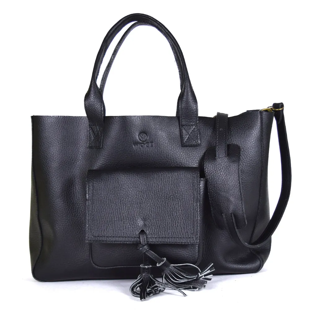 Western Bag in Black Leather