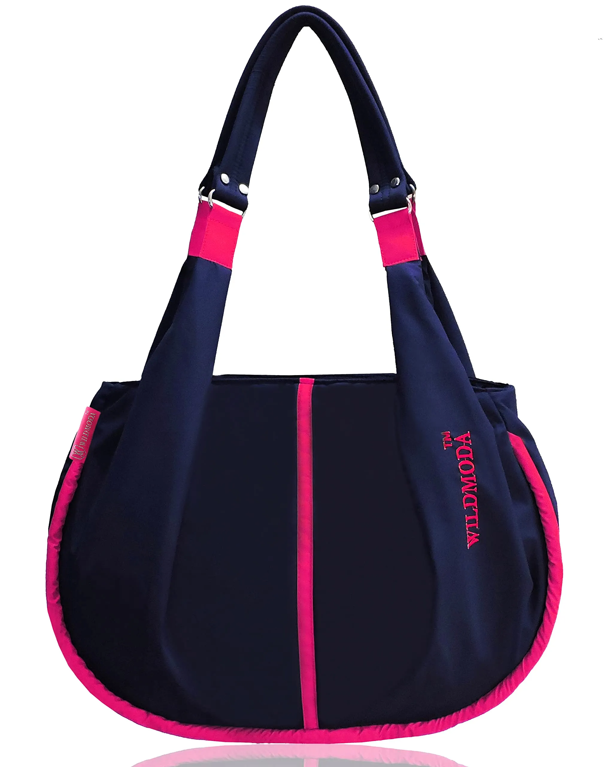 WILD MODA Women's Waterproof Shoulder Bag (Set of 1) (Blue & Pink)